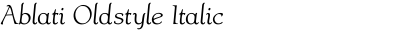 Ablati Oldstyle Italic